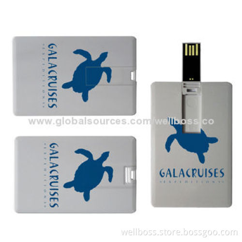 Card-shaped USB Flash Drive with Space for Your Logo, with Factory Price